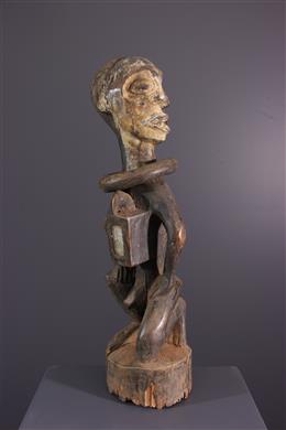 Arte Africano - Estatua de Kongo Vili con la cabeza girada