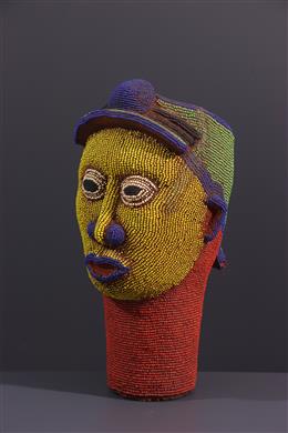 Arte Africano - Gran cabeza de cuentas de terracota
