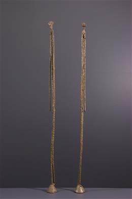 Arte Africano - Figuras de pareja de bronce Dogon