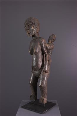 Arte Africano - Figura de maternidad Makonde Lisinamu
