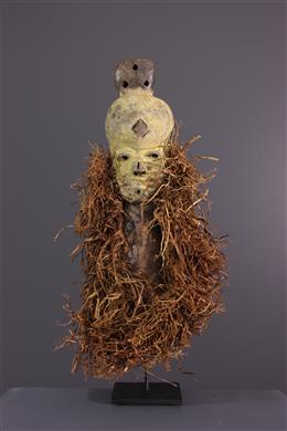 Arte Africano - Máscara ritual Pende en miniatura