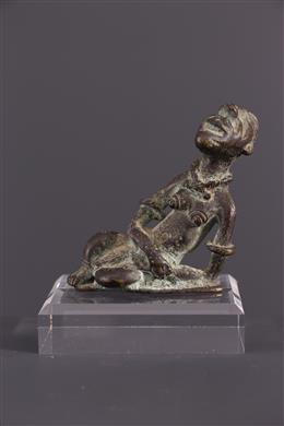 Arte Africano - Estatua de bronce Dogón