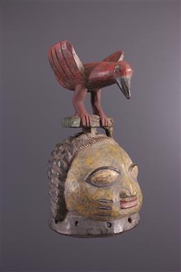 Arte Africano - Máscara de palma Gelede Yoruba