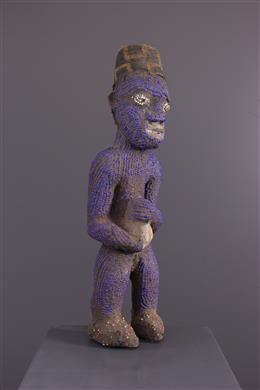 Arte Africano - Estatua de cuentas de Bamileke / Bamoun