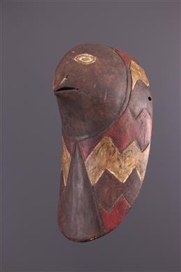 Arte Africano - Máscara zoomorfa de pájaro Luba/Zela