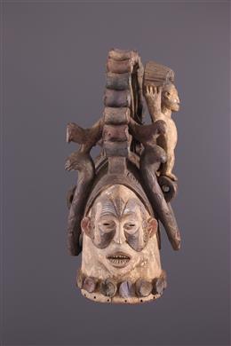 Arte Africano - Máscara de cresta Igbo Agbogo Mmow