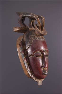 Arte Africano - Máscara Yaure, Yohoure, policromada