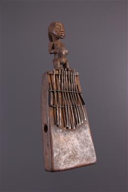 Arte Africano - Tabwa Lamellophone con patrón figurativo