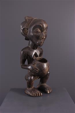 Arte Africano - Estatua del portador de la copa Hemba/Luba