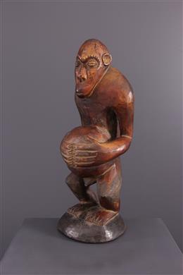 Arte Africano - Estatua de mono Kongo o Luba