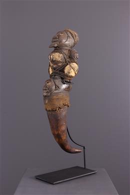 Arte Africano - Cuerno fetiche de Teke/Mfinu