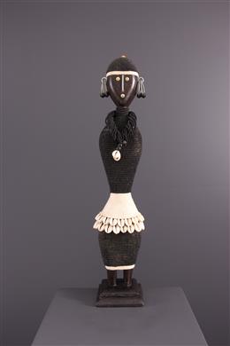 Arte Africano - muñeca con cuentas